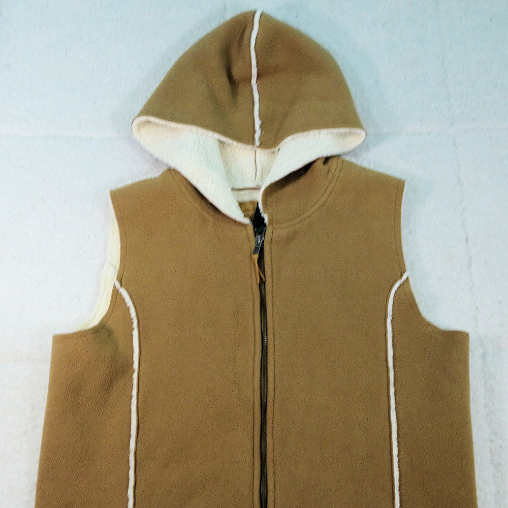 Ralph Lauren Tan Vest w/ Fuzzy Inside Medium
